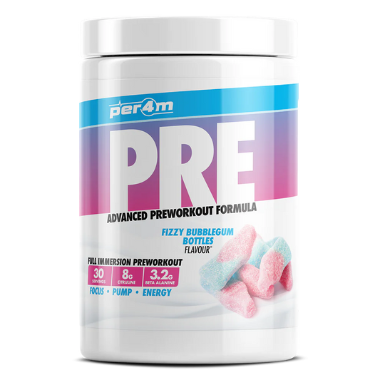 PER4M Pre Workout Stim Fizzy Bubblegum Bottles